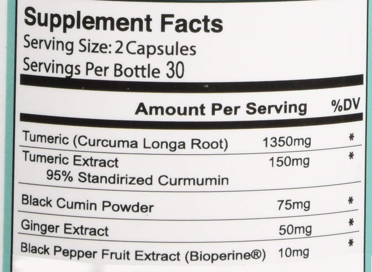 Discover the Benefits of Sweet Sunnah Black Seed Turmeric Capsules with Curcumin, Ginger, and Black Pepper - 60 Veggie Count