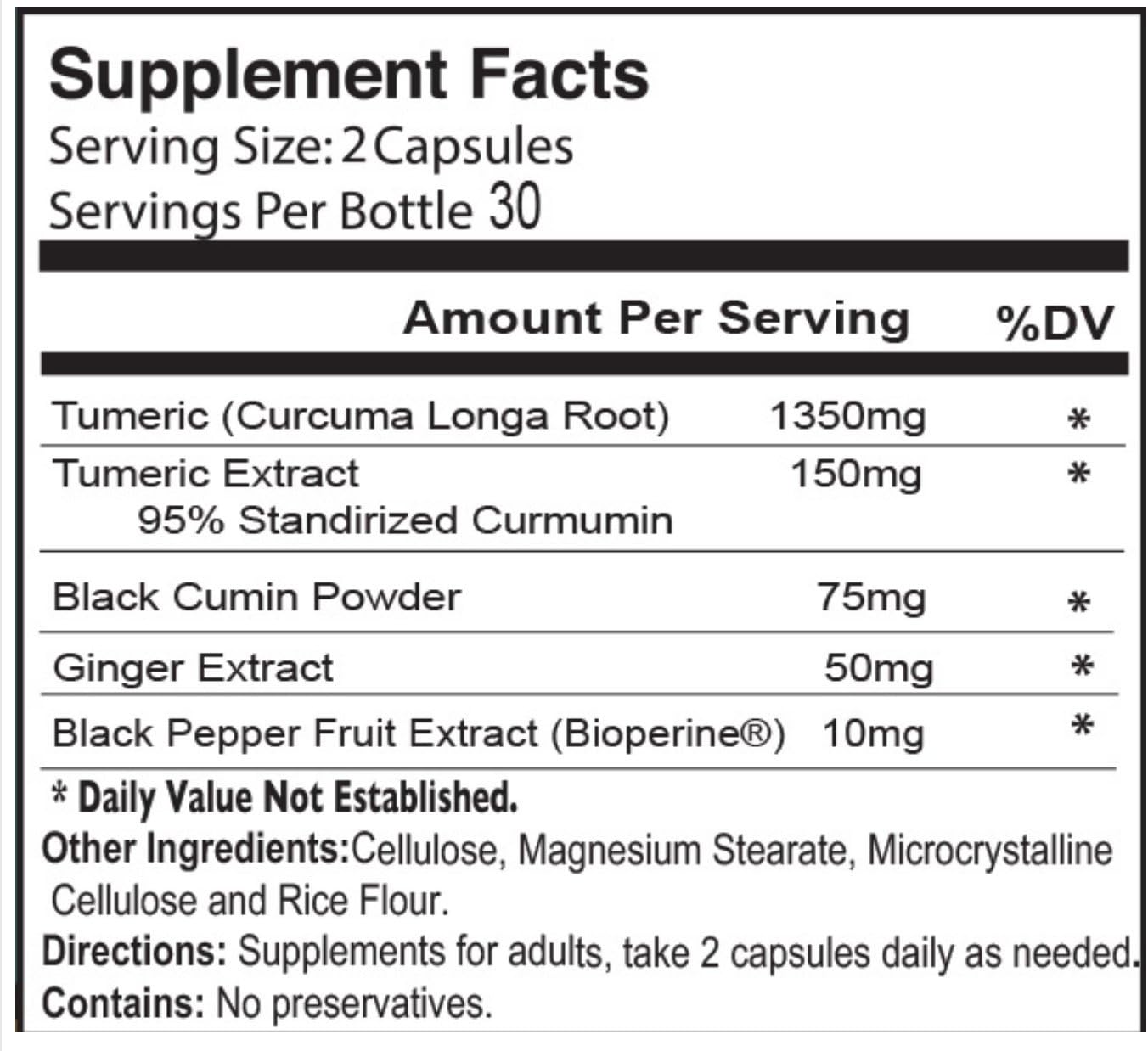 Discover the Benefits of Sweet Sunnah Black Seed Turmeric Capsules with Curcumin, Ginger, and Black Pepper - 60 Veggie Count