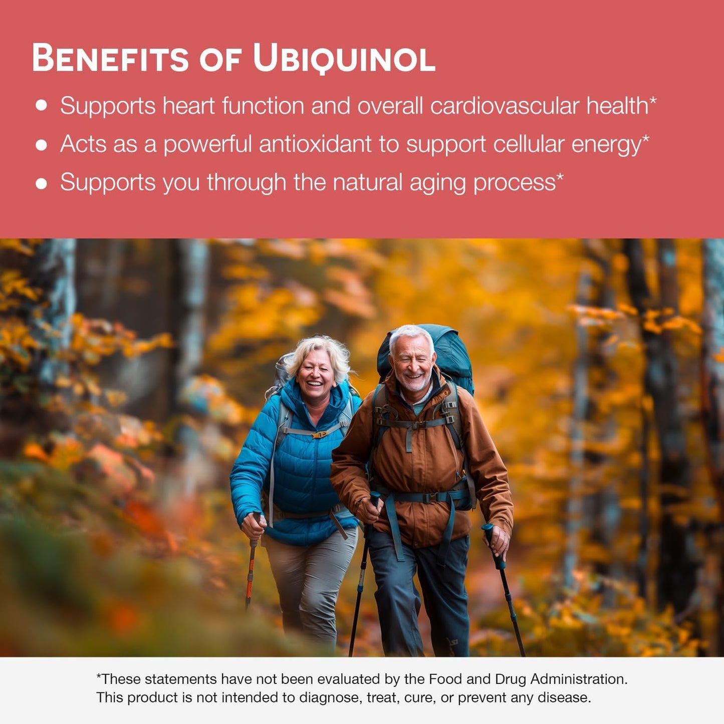 Dissolvable Ubiquinol CoQ10 100mg for Heart Health, Sugar-Free, 2-Month Supply, Men & Women's Supplement