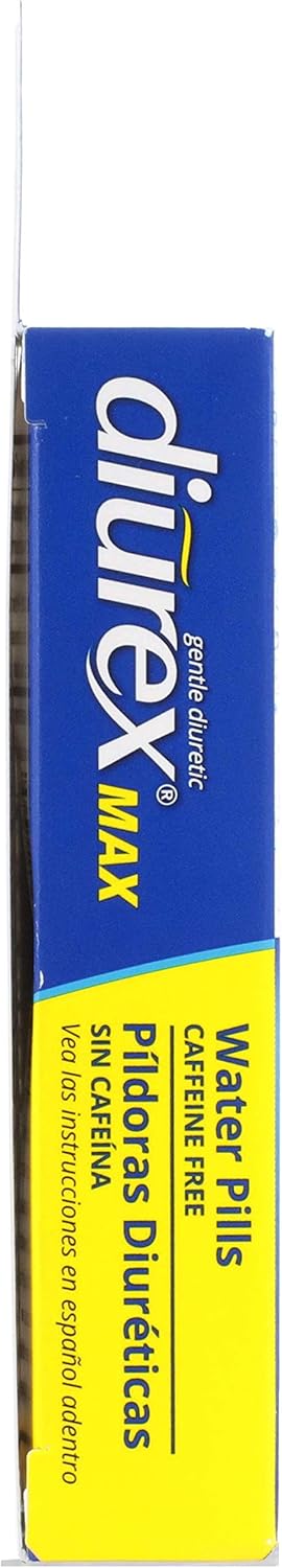 Diurex Max Water Pills - Maximum Strength Diuretic & Bloat Relief - Caffeine-Free & Ultra Re-Energizing - 80 Count