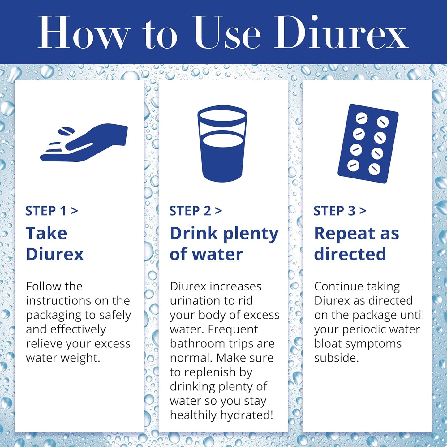 Diurex Max Water Pills - Powerful Caffeine-Free Diuretic for Water Bloat Relief - 24 Count