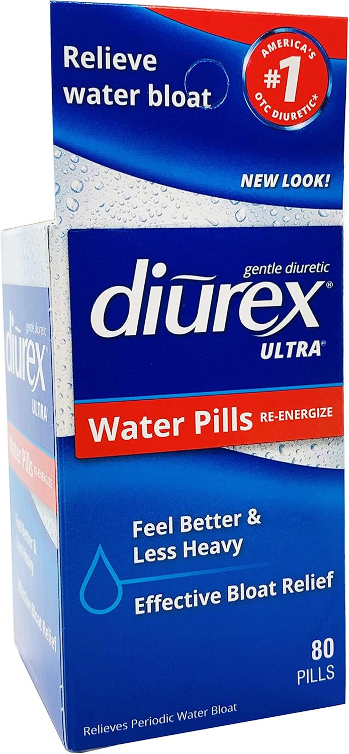 Diurex Ultimate & Ultra Water Pills Bundle - Maximum Strength Diuretic for Bloat Relief - 60 Count & 80 Count