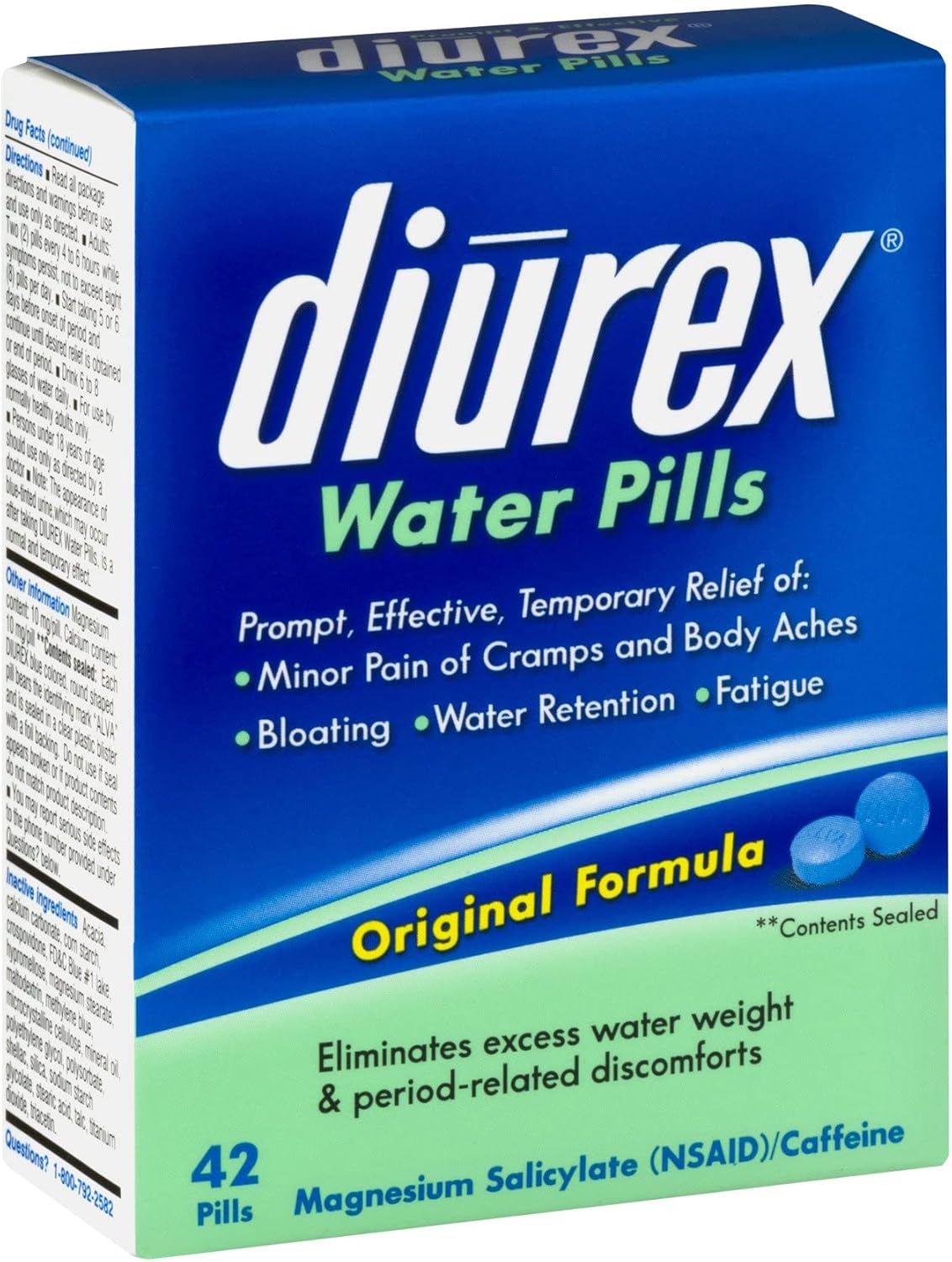 Diurex Water Pills, 42-Count x 2 Pack - Fast-Acting Diuretic for Bloating & Water Retention