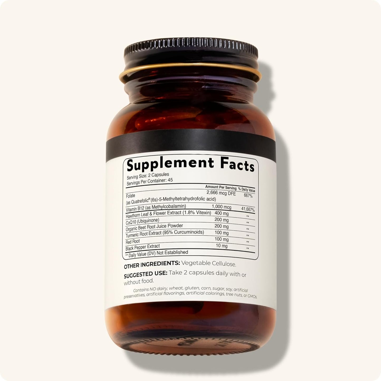 Doctor-Approved Blisque Supplement for Heart Health and Circulation | Natural Blood Pressure Support with CoQ10, Hawthorn Berry, Beet Root, Turmeric | 90 Capsules