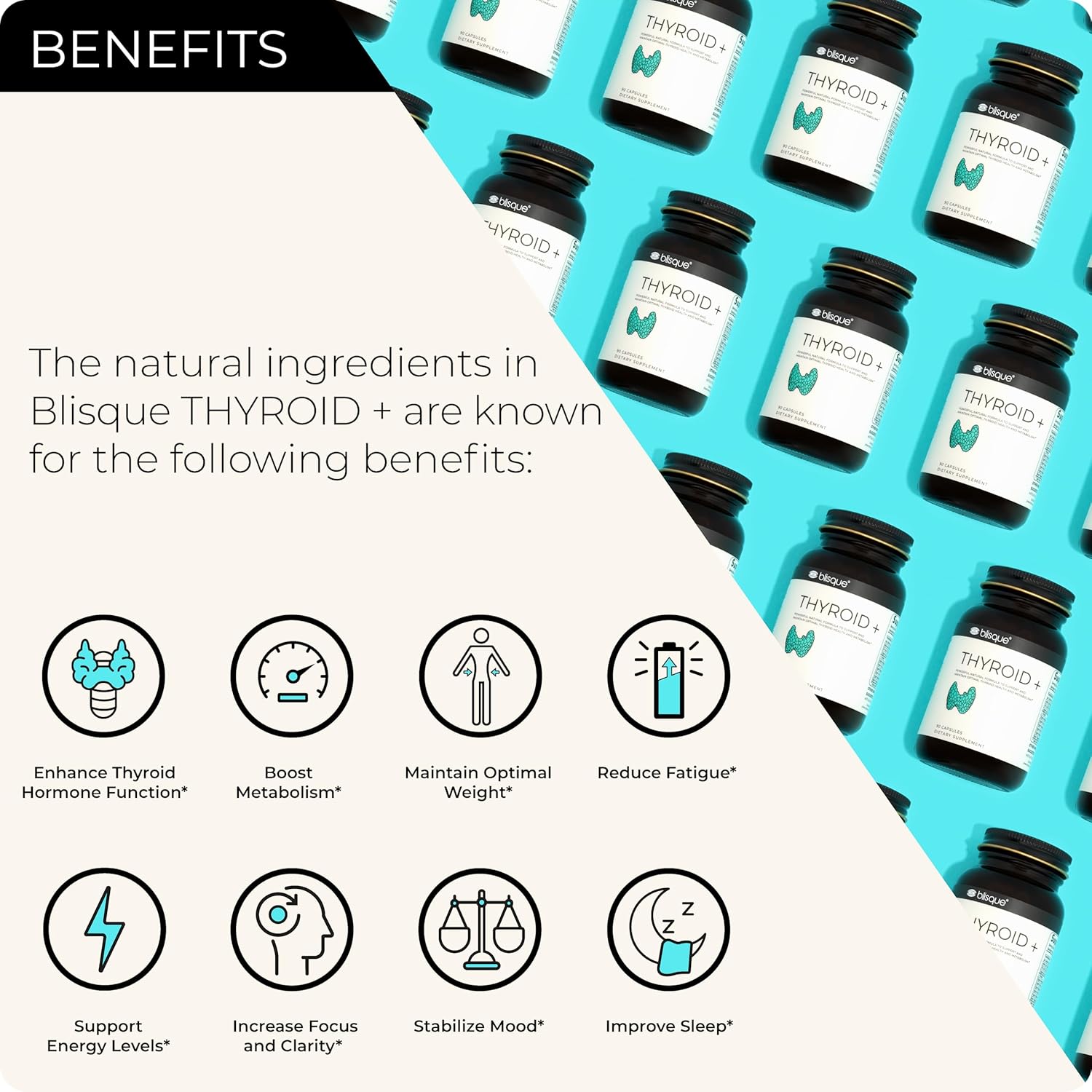 Doctor-Approved Thyroid Support Supplement for Energy, Focus, and Metabolism Boost | Includes Iodine, Ashwagandha, and L-Tyrosine | 90 Capsules