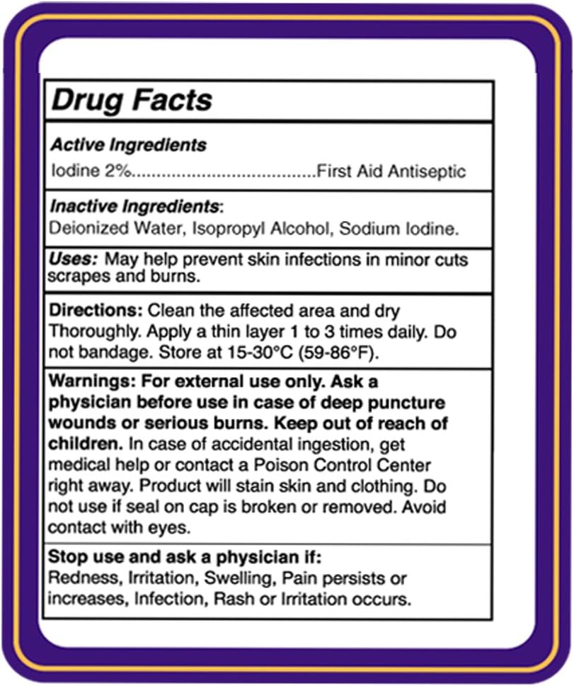 Doctor ELP Essential Colorless White Clear Iodine Tincture YODO Blanco 1 oz Bottle