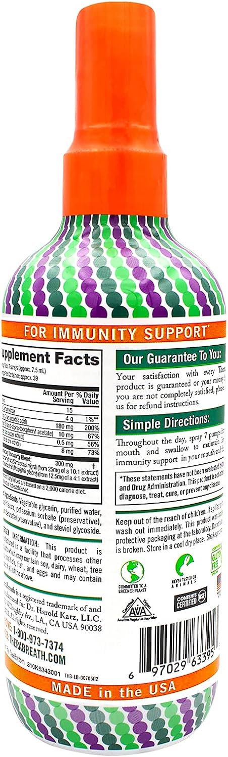 Doctor Formulated Elderberry Lemonade Oral Spray for Immunity Support, 10 Ounce