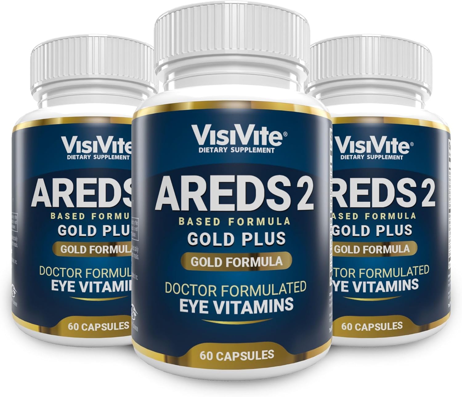Doctor Formulated Eye Vitamins with AREDS 2, Zeaxanthin, Lutein, Bilberry, Grape Seed Extract - Macular Health Formula - 60 Capsules