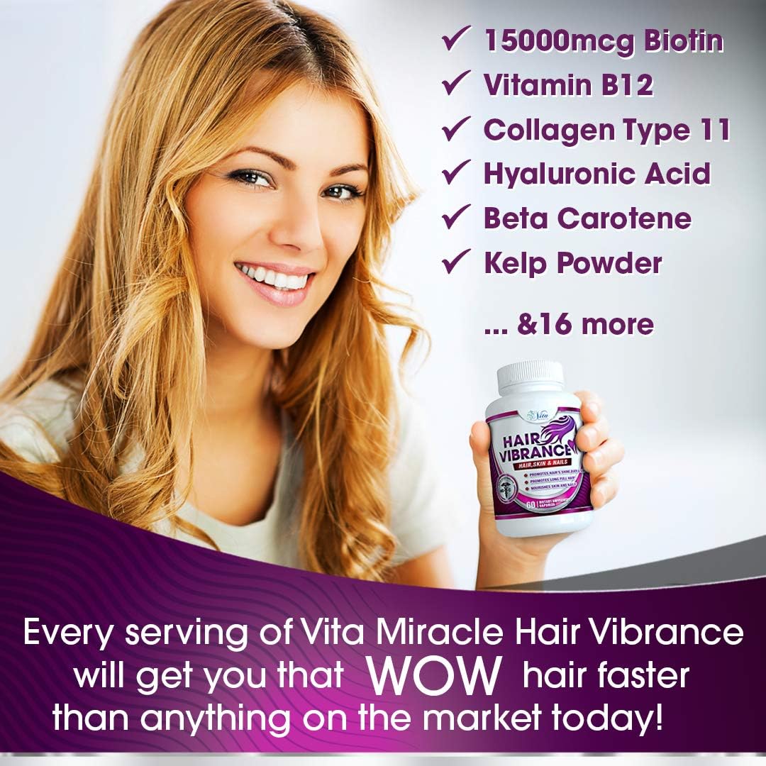 Doctor Formulated Hair, Skin, and Nails Vitamins with 15000mcg Biotin - 23 Vitamins for Hair Growth, Healthier Skin, Nails, and Lashes - 3 Pack