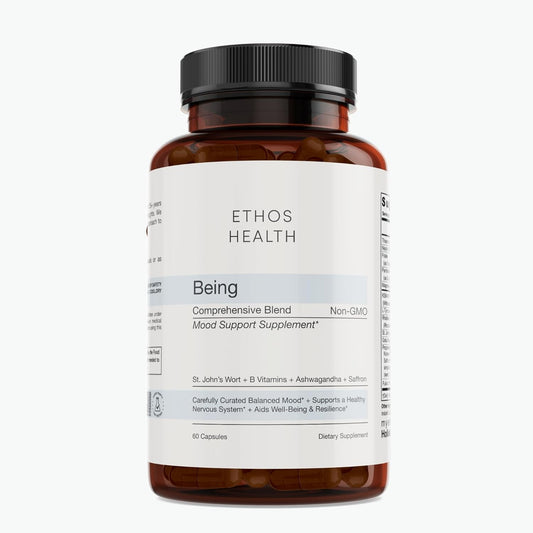 Doctor-Formulated Mood Support Supplement with KSM-66 Ashwagandha Extract, St. John’s Wort, Rhodiola Rosea, Saffron, Panax Ginseng, Gotu Kola - 60 Vegan Capsules