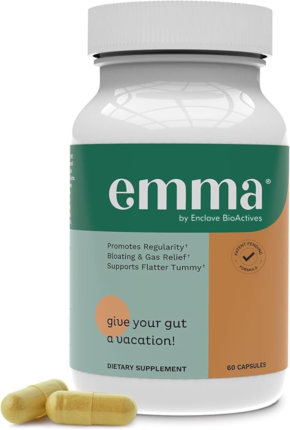 Doctor-Recommended Gut Health Supplement - 60 Capsules for Gas, Bloating, Leaky Gut - Magnesium, Berberine, Vitamin D, Quercetin - Colon Cleanse Formula