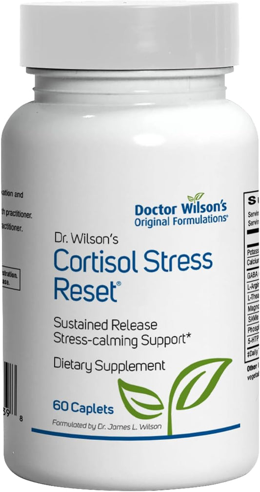 Doctor Wilson's Original Formulations Cortisol Stress Reset - 60 Caplets for Mood, Sleep, and Cortisol Support