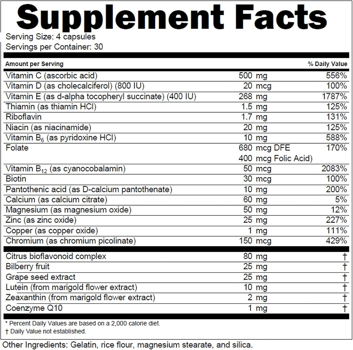 Doctor's Advantage Macular Shield Areds 2 Plus Multivitamin with Lutein & Zeaxanthin for Healthy Macular Function - 120 Count
