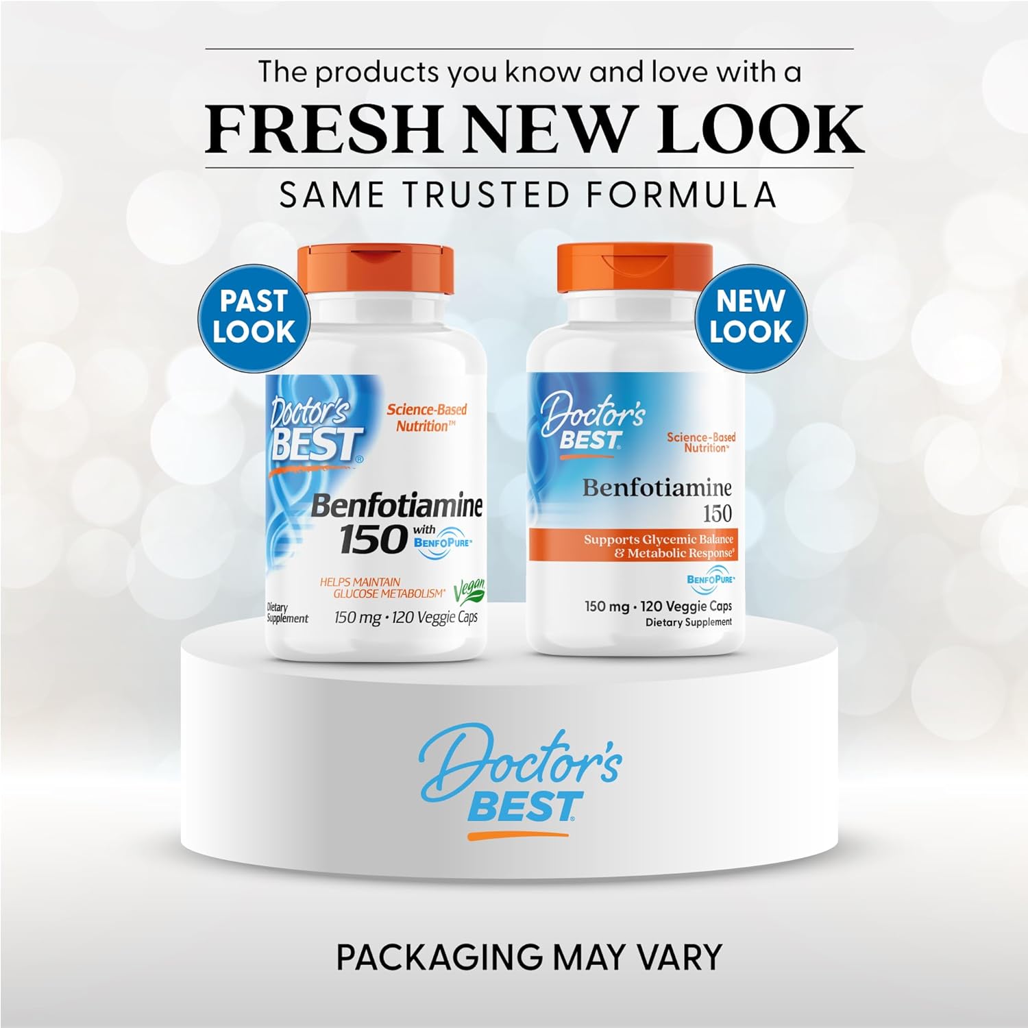 Doctor's BEST Benfotiamine 150 for Glycemic Balance & Metabolic Response - Non-GMO, Gluten Free, Vegan 120 Caps