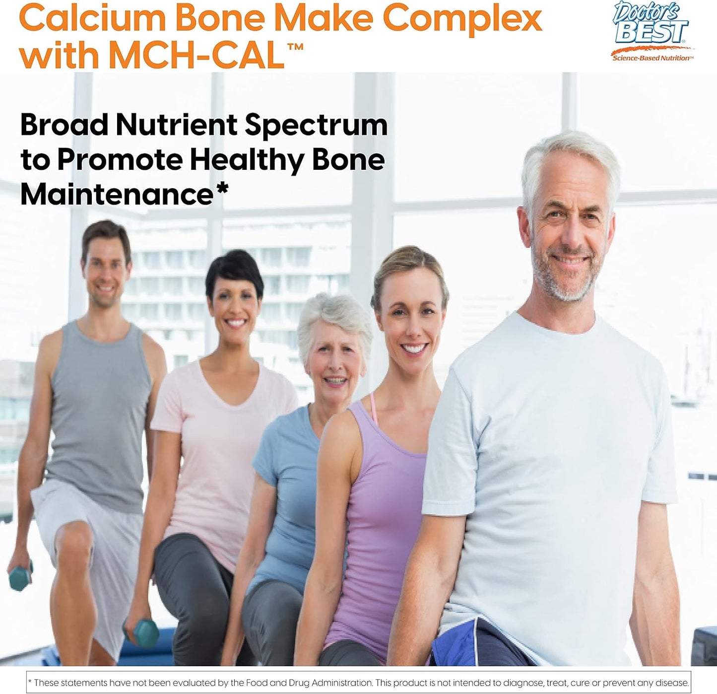 Doctor's Best Calcium Bone Maker Complex with MCHCal, 180 Capsules for Bone, Muscle, and Vascular Health