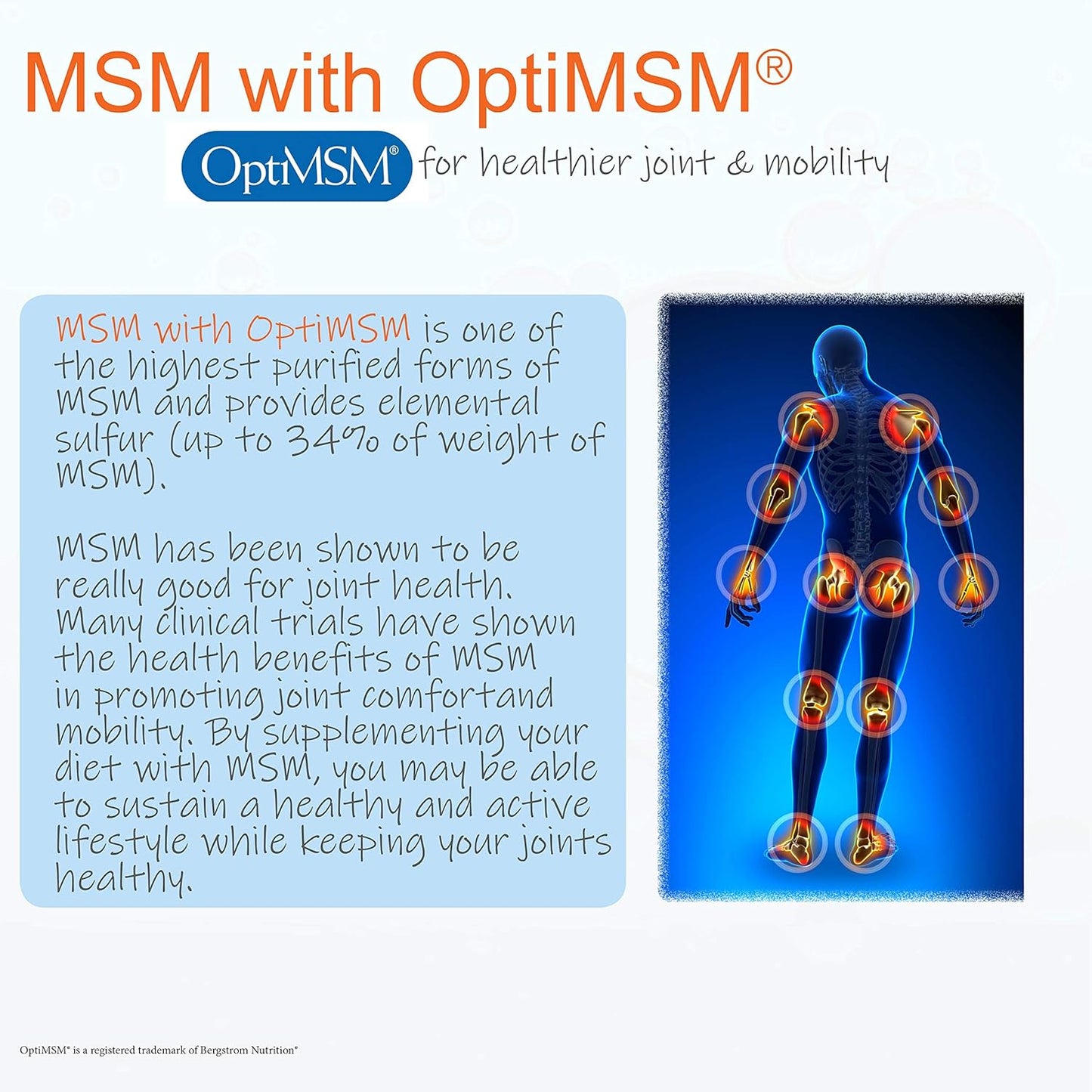 Doctor's BEST MSM Supplement for Hair, Skin, Nails, & Joints - Non-GMO, Gluten Free, 3000 mg, 360 Capsules