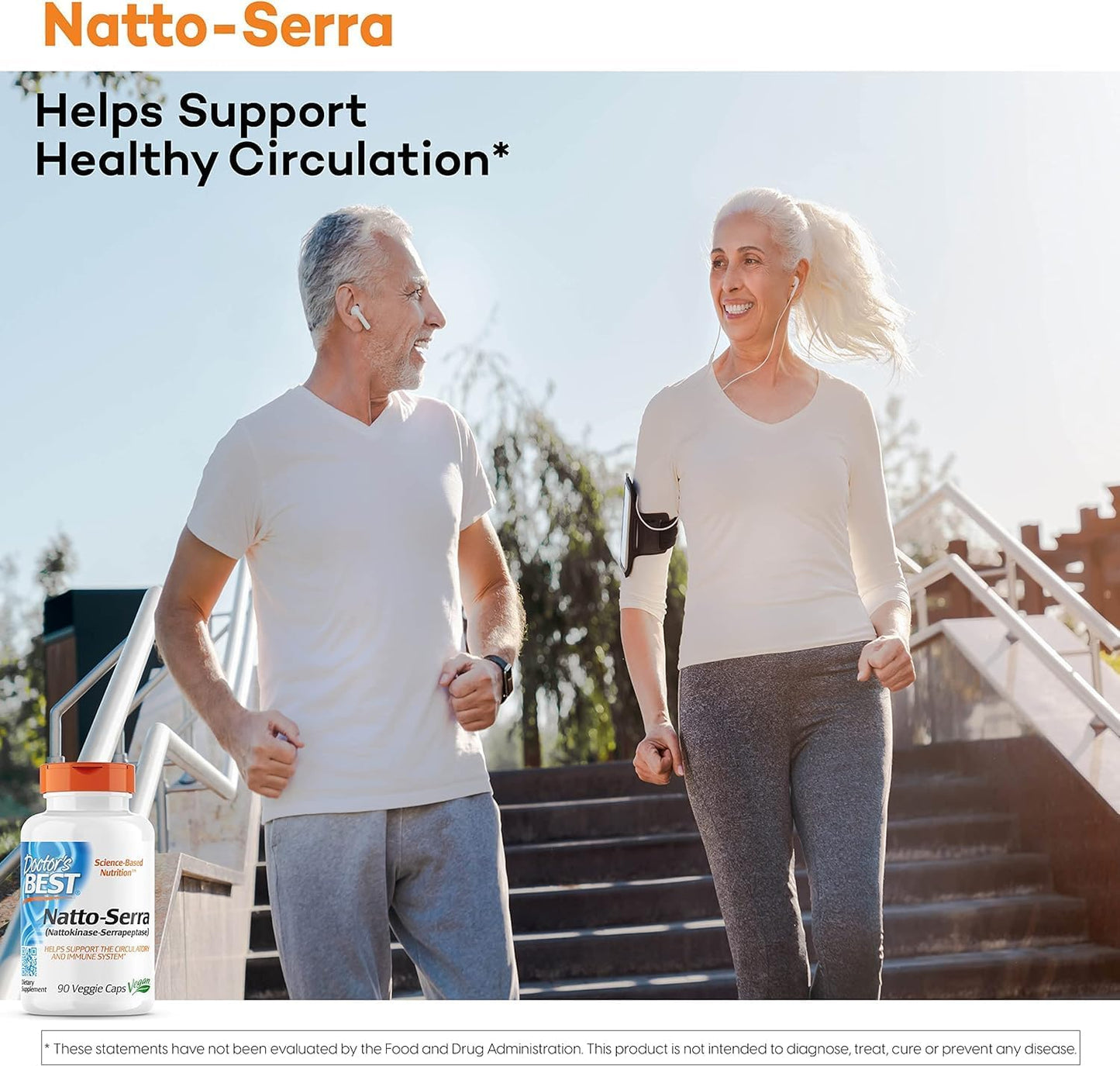 Doctors Best Natto-Serra Veggie Capsules - Supports Circulatory & Immune Health - Non-GMO & Vegan - 90 Count