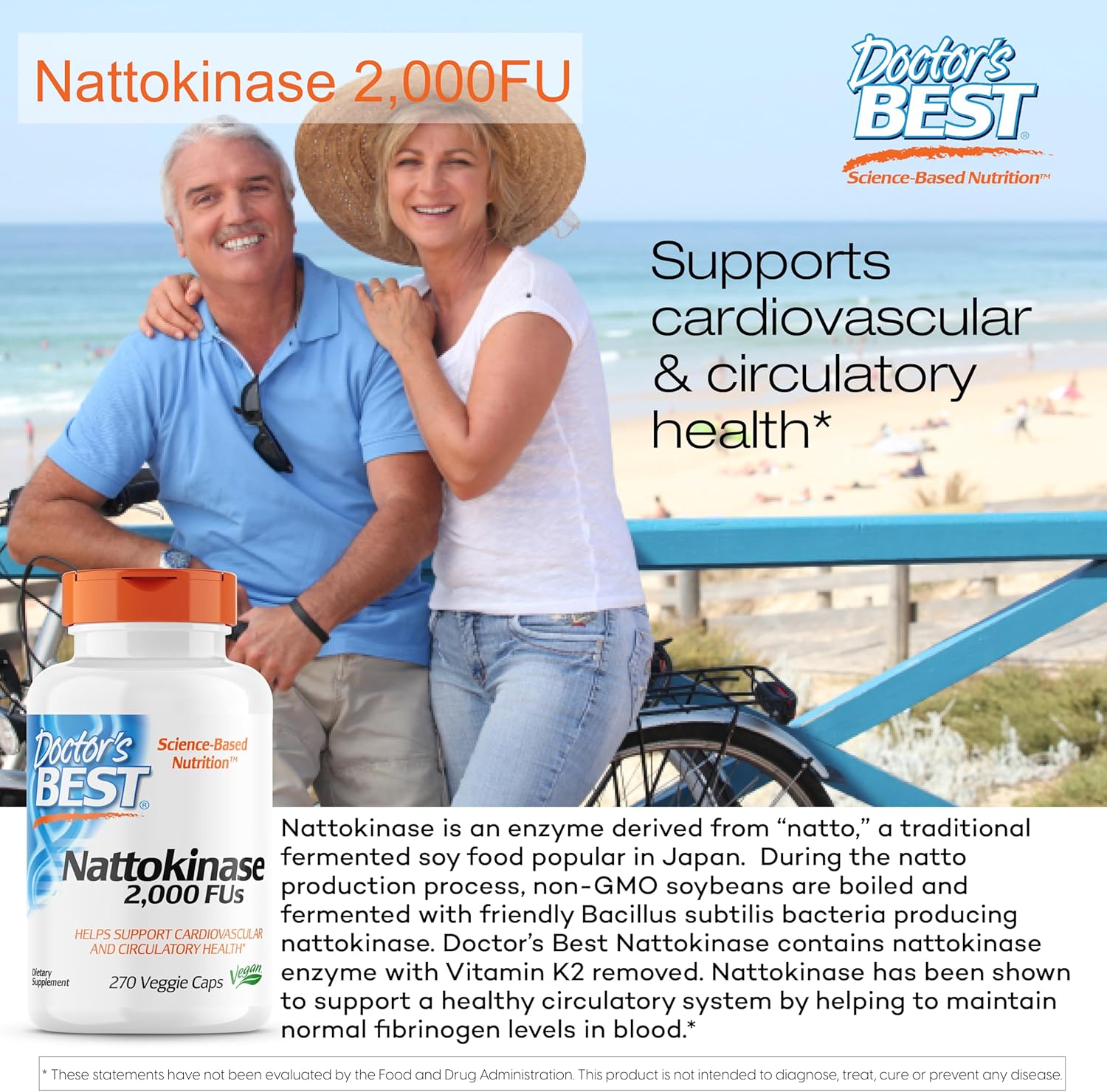 Doctor's BEST Nattokinase & High Absorption Curcumin Bundle - Non-GMO, Vegan, Gluten Free, 270 Veggie Caps, 500mg BioPerine