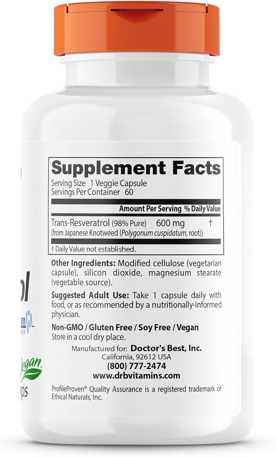 Doctor's BEST Trans-Resveratrol 600 mg and Fisetin with Novusetin 100 mg Bundle - 60 Count and 30 Count