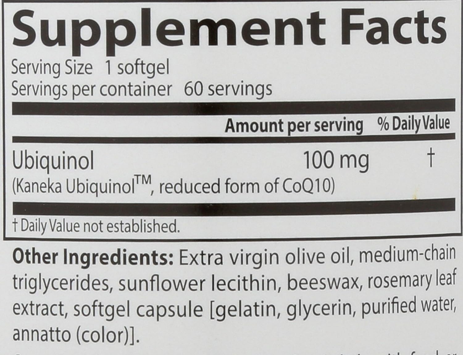 Doctors Best Ubiquinol 100mg, Coenzyme Q10, Non-GMO, Gluten & Soy Free, 60 Softgels for Heart Health and Energy Support