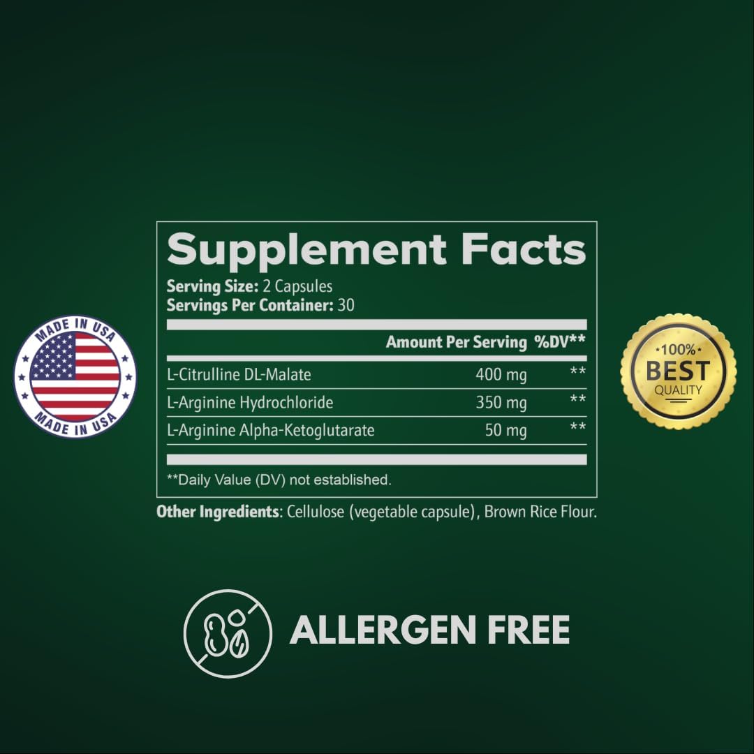 Doctor's Priority Nitric Oxide Booster - Promotes Healthy Blood Pressure, Boosts Blood Flow, Supports Cardiovascular and Muscle Health - 60 Capsules for Men and Women