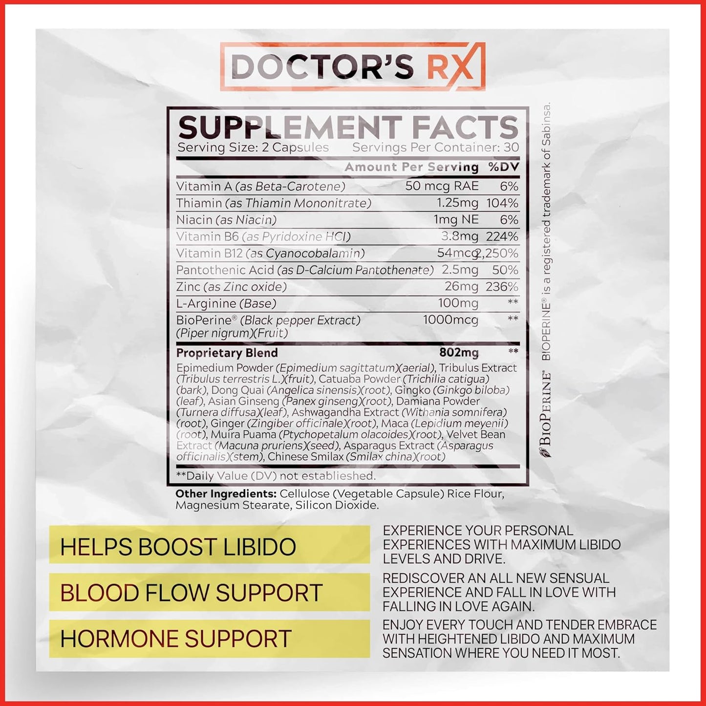 Doctor's Recommended Female Libido Booster | Balance Hormones, Heighten Sensitivity | Fast Acting with 14 Ultra Ingredients | 3rd Party Tested for Women - 60 Pills