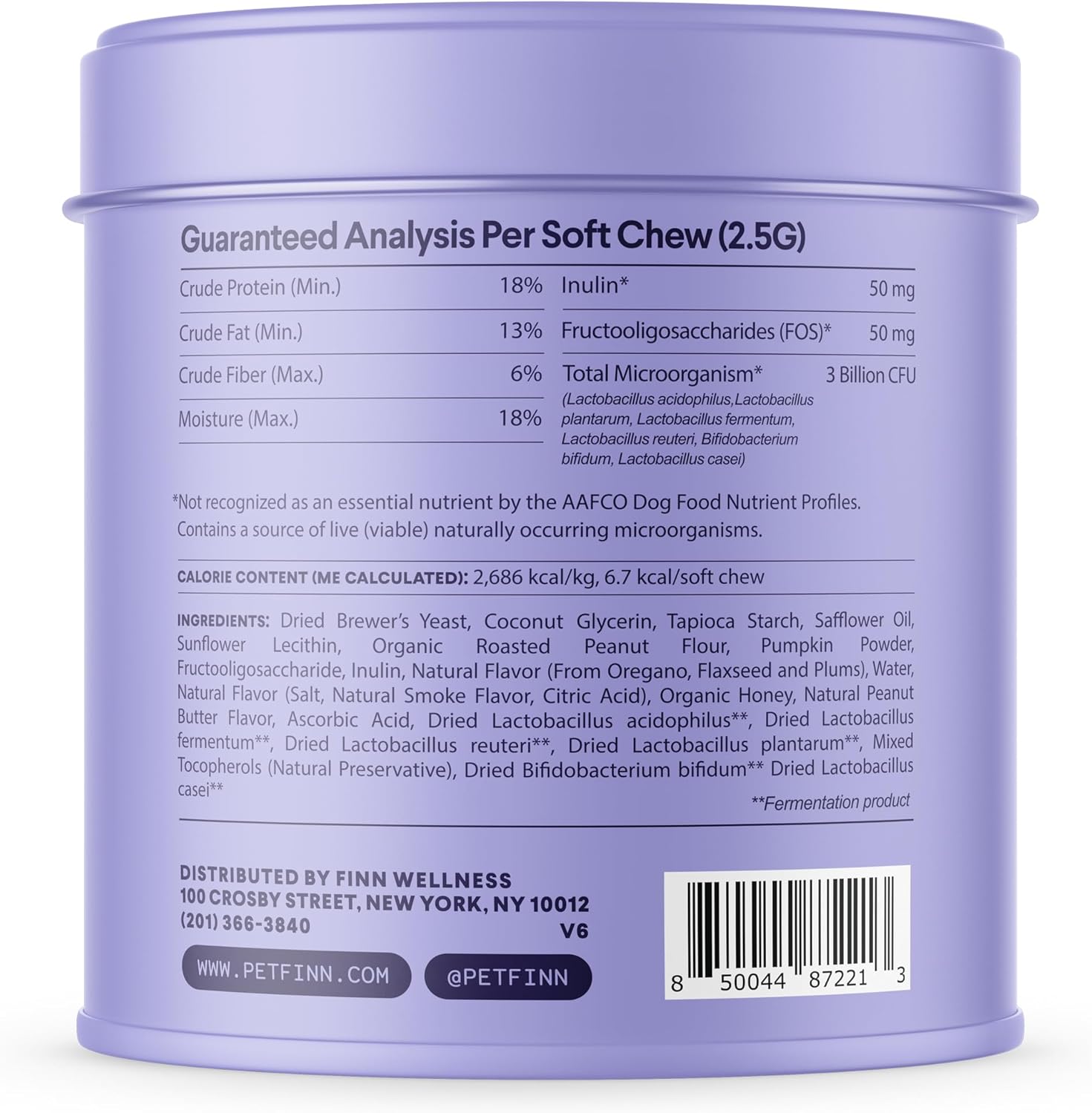 Dog Digestive Probiotics with Pumpkin & Prebiotics - Vet Recommended, Made in USA - 90 Soft Chews