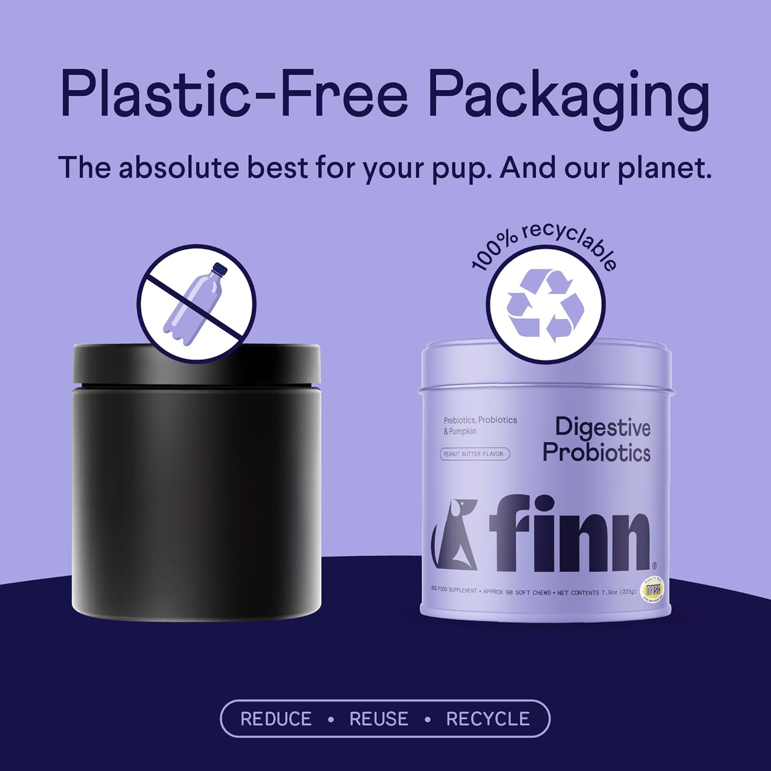 Dog Digestive Probiotics with Pumpkin & Prebiotics - Vet Recommended, Made in USA - 90 Soft Chews