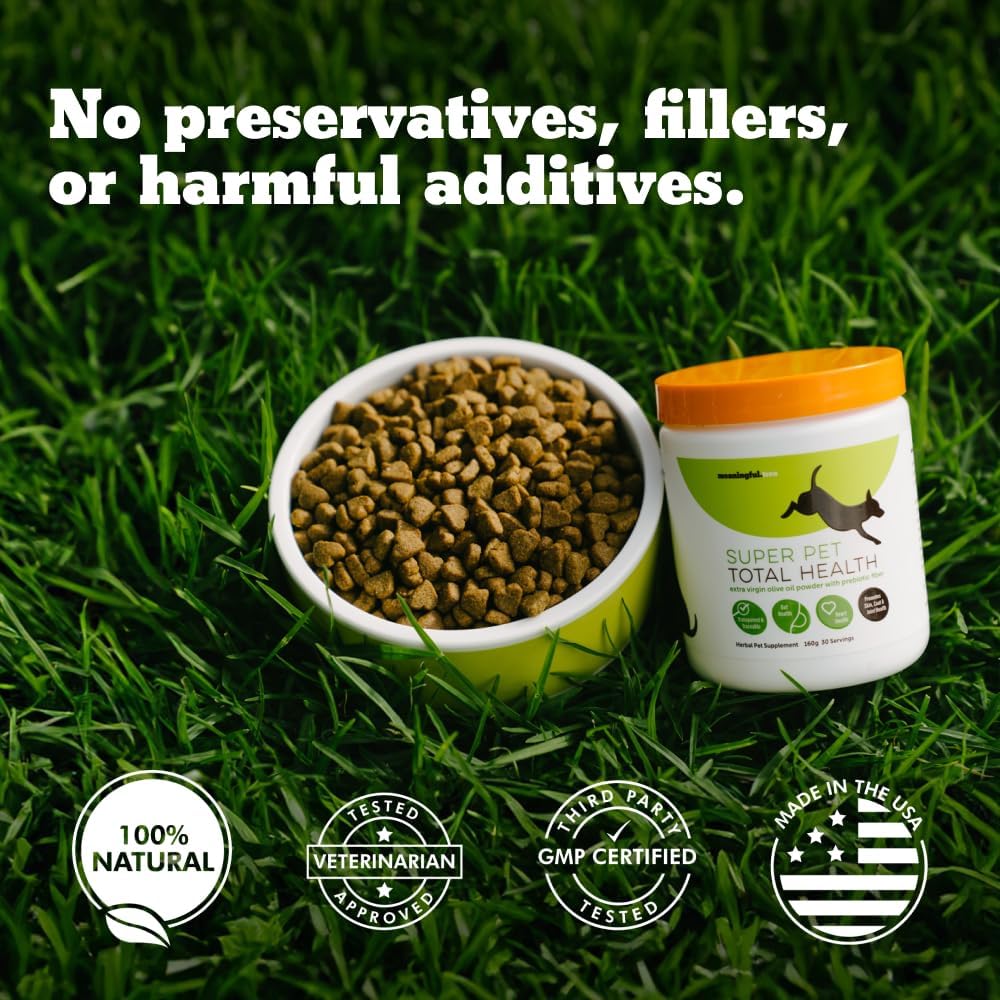 Dog Fiber Supplement for Heart, Gut, Coat & Joint Health - Made in USA, 2 Natural Ingredients (2 Pack)