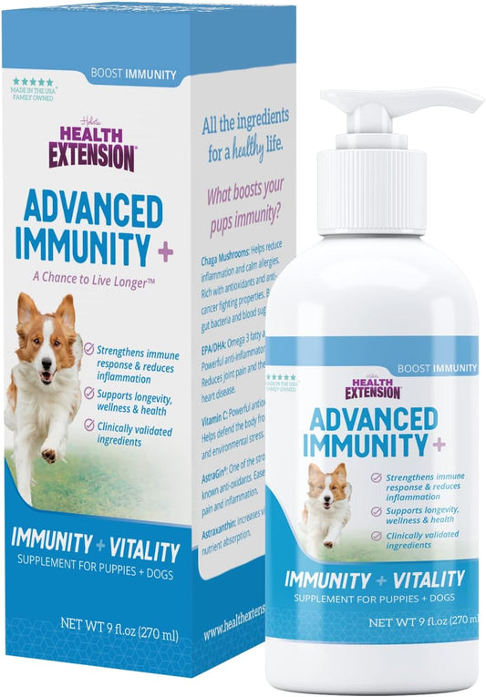 Dog Health Extension Advanced Immunity Supplement - Boost Immune System with Natural Antioxidants and Vitamins, 9 fl oz