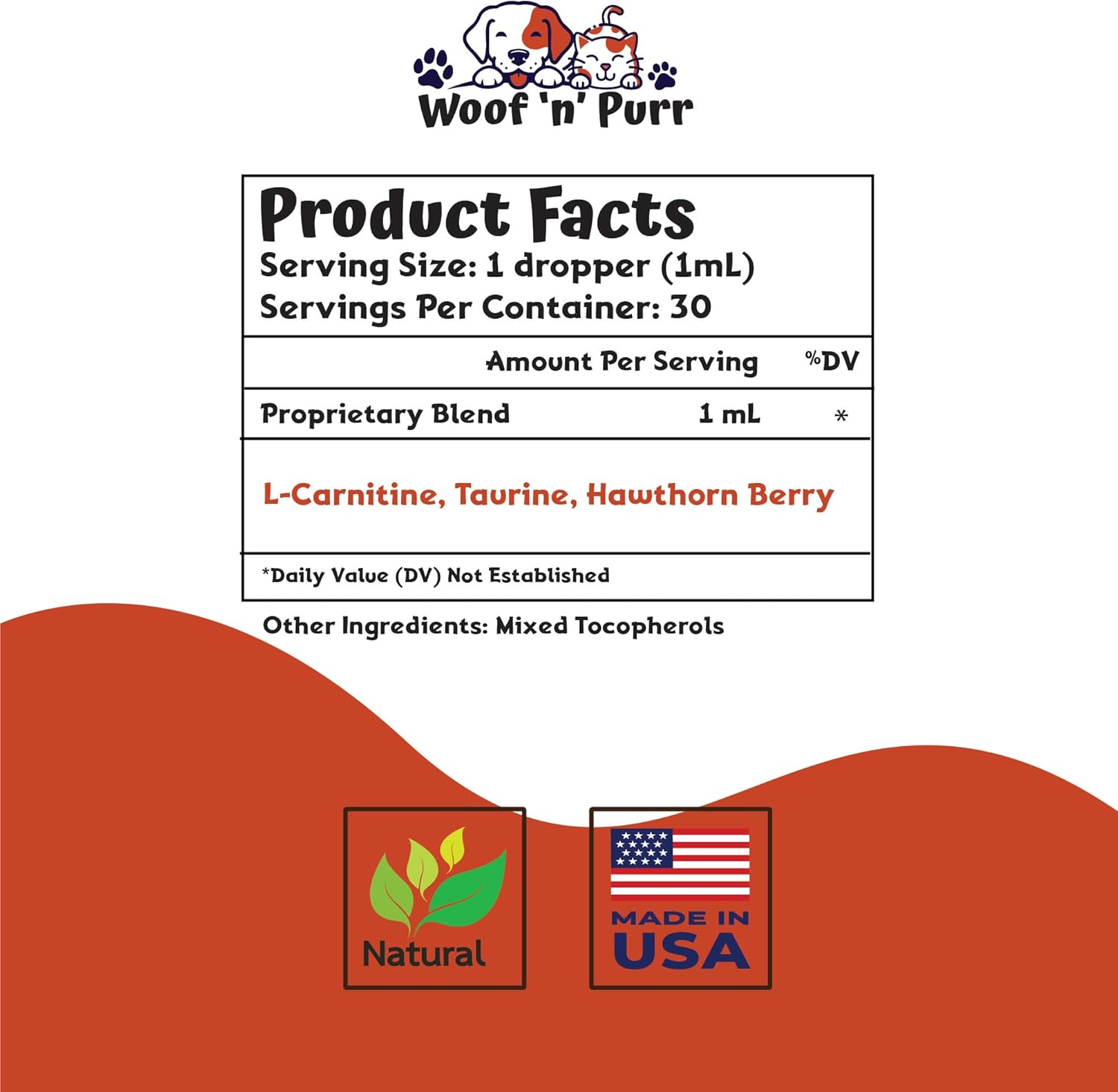 Dog Heart Health Support Supplement - Cardiovascular Function & Overall Heart Health - 1 fl oz