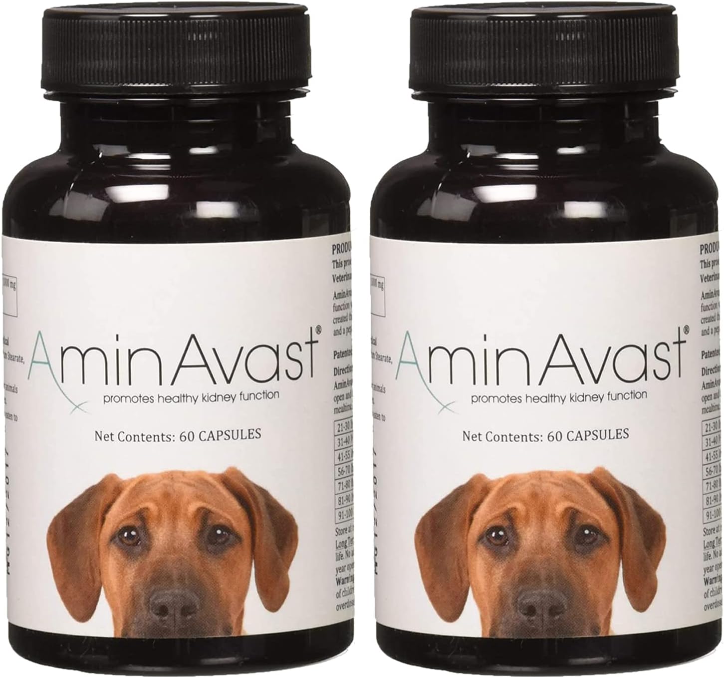 Dog Kidney Support Supplement 1000mg 2-Pack - Promotes Natural Kidney Function - Supports Aging Kidneys - Easy-to-Administer - 60 Capsules