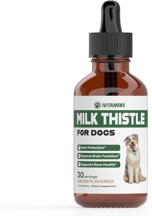 Dog Liver and Kidney Health Support with iVitamins Milk Thistle Supplement - 1 oz