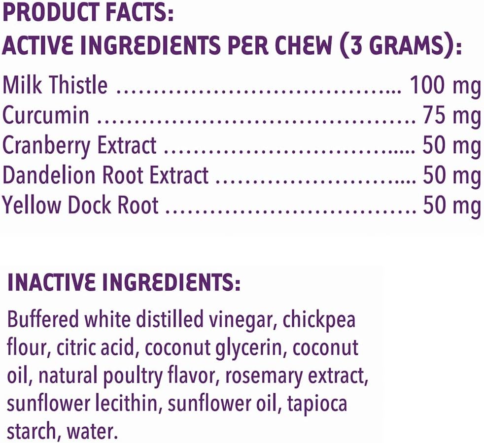 Dog Liver Support Supplement with Milk Thistle, Turmeric, Cranberry & Dandelion Root Extract - iHeartDogs Liver Health Formula
