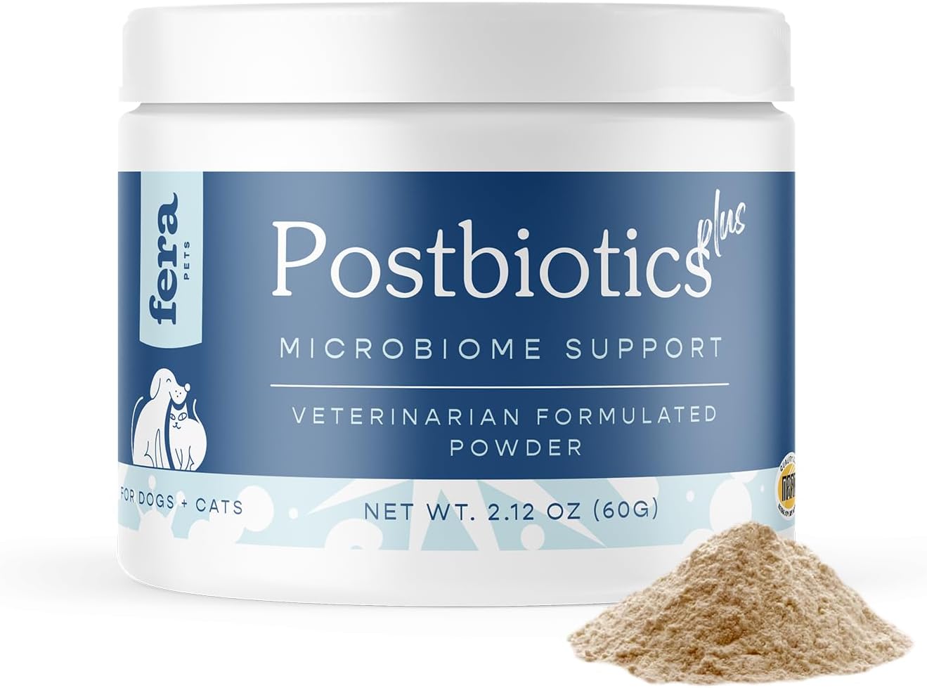 Dog Prebiotic & Postbiotic Supplement for Digestive Health & Immune Support - 120 Scoops by Fera Pet Organics