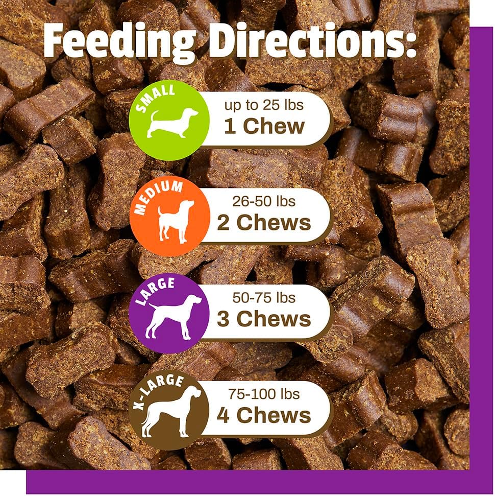 Dog Probiotic Chews with 120M CFUs - Supports Digestive & Gut Health, Immune System, Allergies, Itching - Duck Flavored, 60 Count
