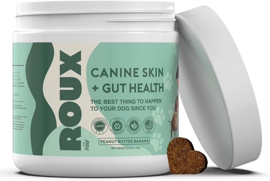 Dog Probiotic & Multivitamin Chew - Gut Health, Joints, Allergies - Digestive Enzymes, Omega-3 - Prevent Itchy Skin/Ears - Dogs 60+ lbs - Made in USA - 60ct