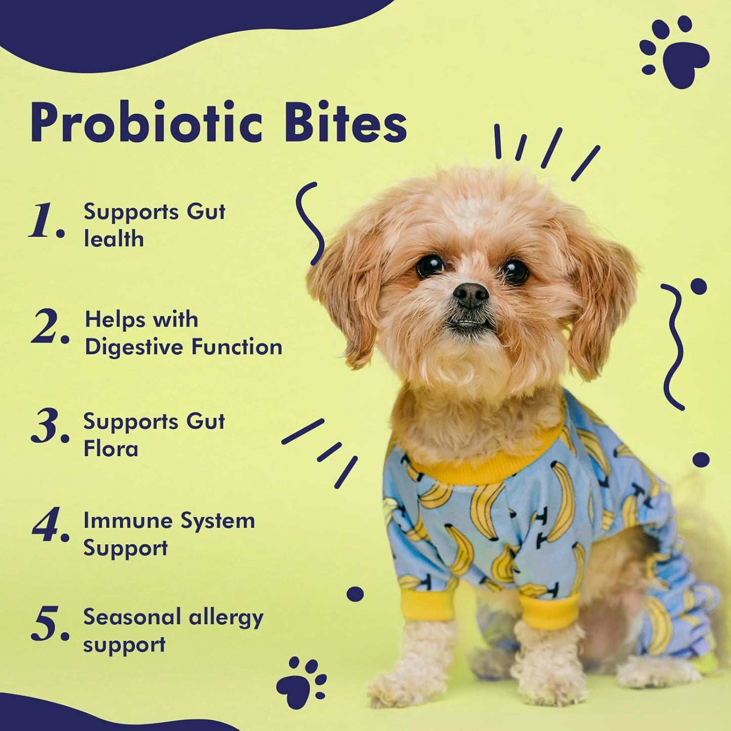 Dog Probiotics 120 ct. for Digestive Health, Gut Support, Diarrhea, Allergies - 2 Billion CFUs, 264g