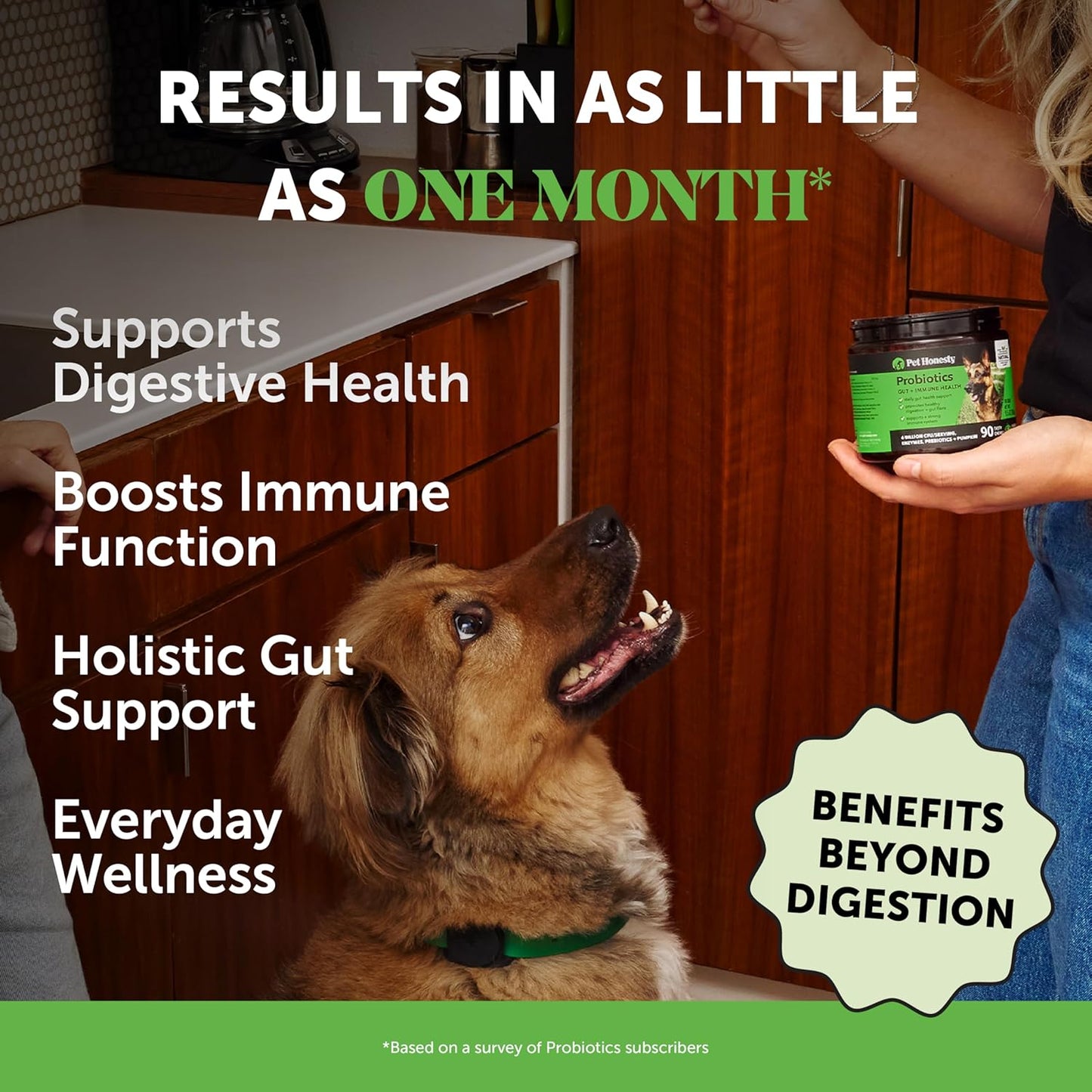 Dog Probiotics for Diarrhea & Bowel Support with Digestive Enzymes, Prebiotics, and Probiotics - Promotes Gut Health, Immunity, and Itch Relief (Duck 90 ct)