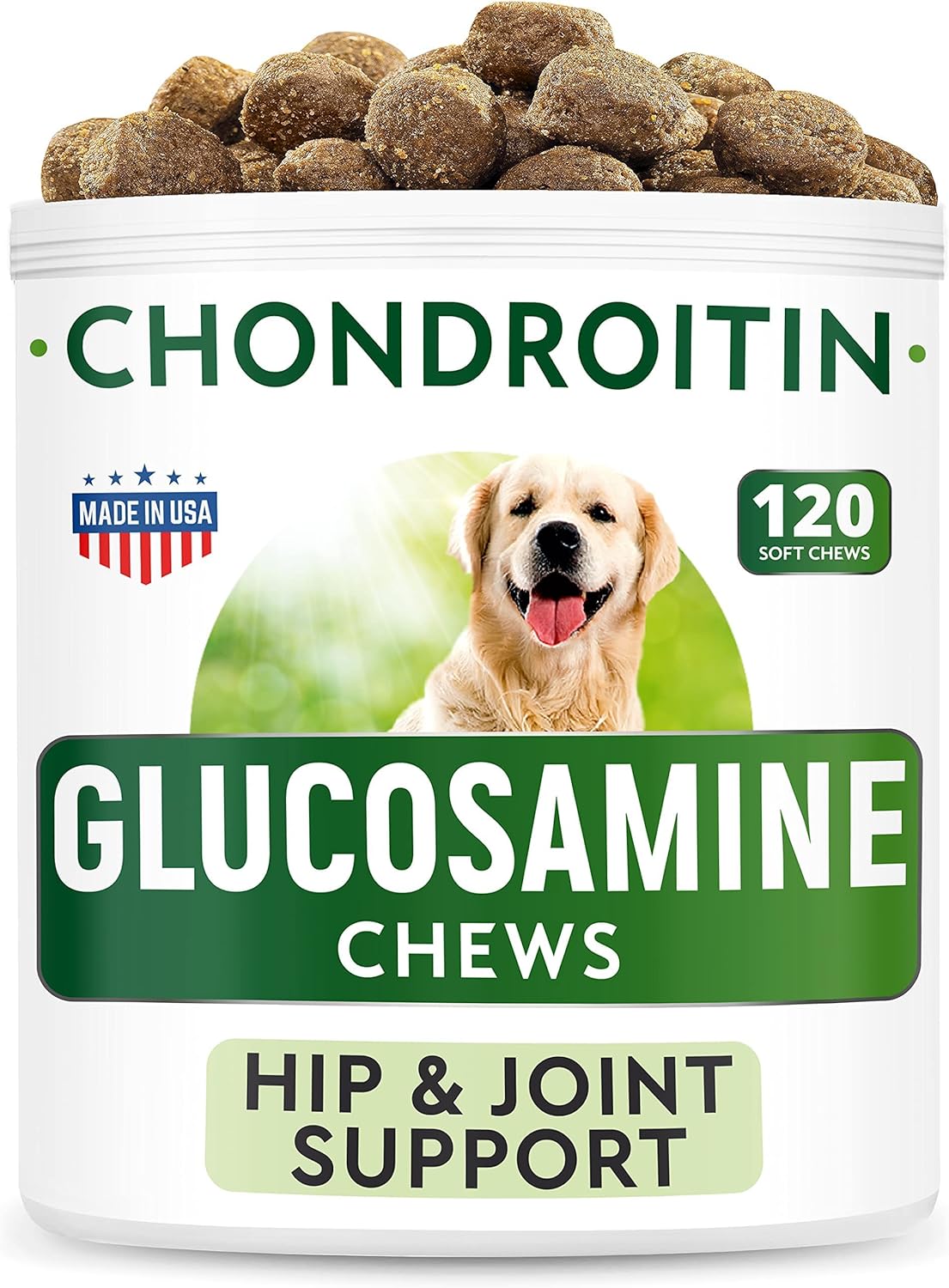 Dog Probiotics & Glucosamine Bundle for Digestive Health and Joint Care - Relief for Gas, Diarrhea, Allergies, Constipation, and Upset Stomach - 300 Soft Chews with Enzymes, Prebiotics, Chondroitin, MSM, Omega-3