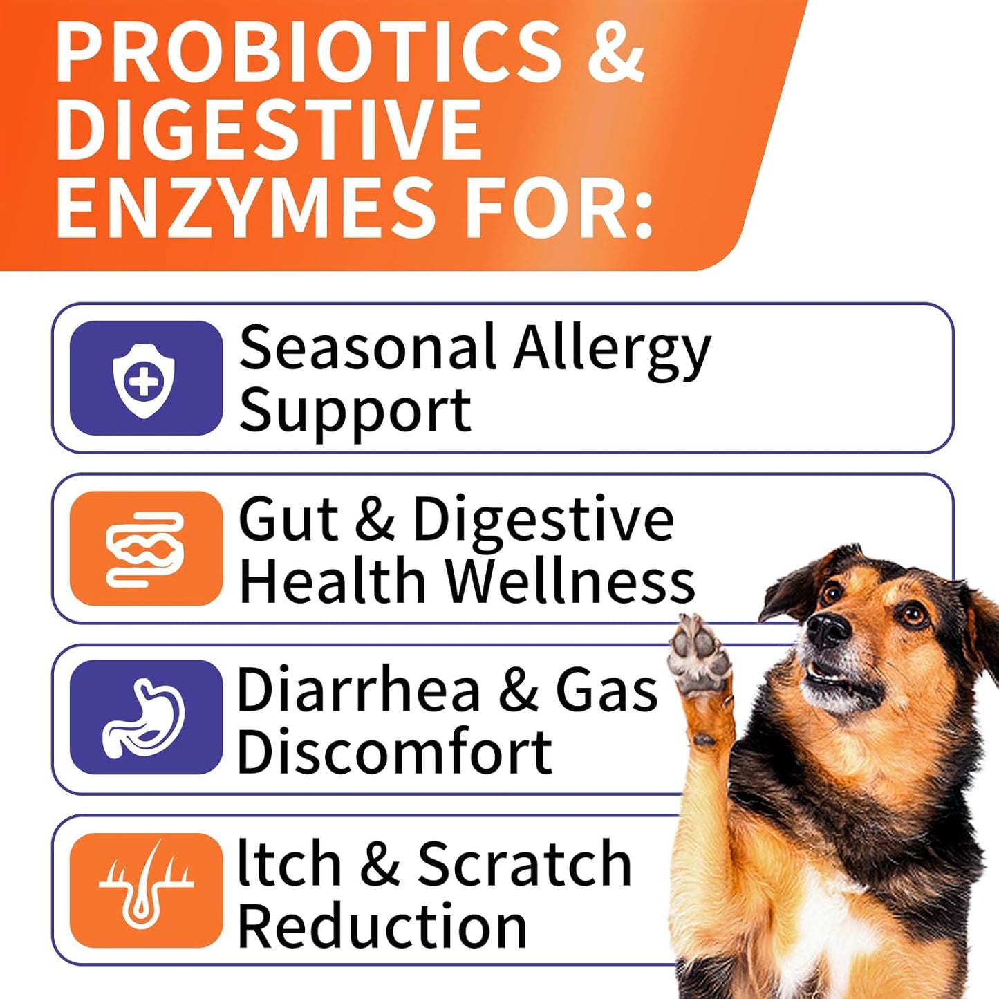 Dog Probiotics with Prebiotics for Yeast Balance, Itchy Skin, Gut Health, Allergies, Immunity - Chicken Flavored Chews (120 Count)