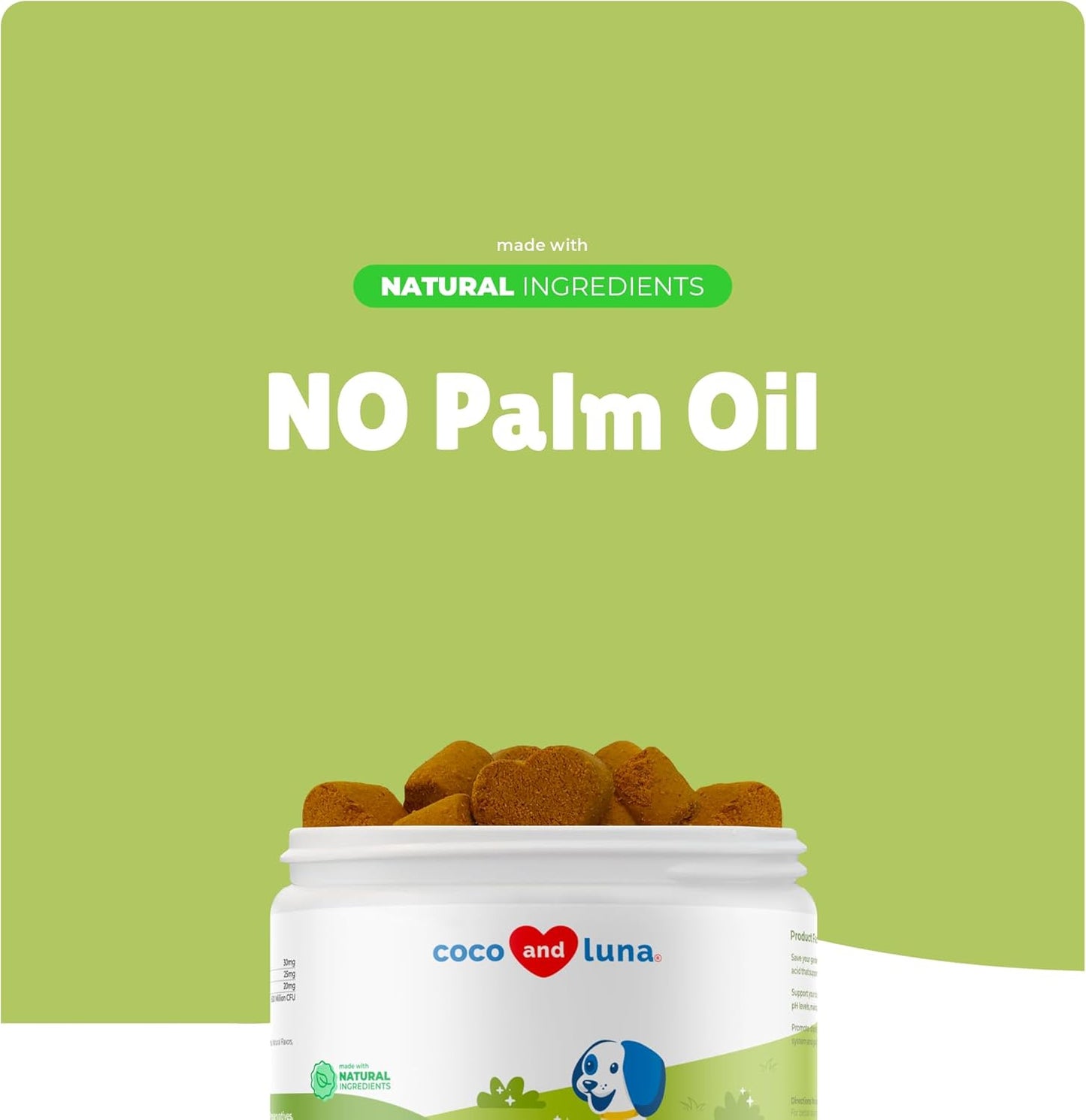 Dog Urine Neutralizer Soft Chews for Lawn - Grass Burn Spot Saver with Canine Enzymes, Probiotics, and Cranberry - Coco and Luna