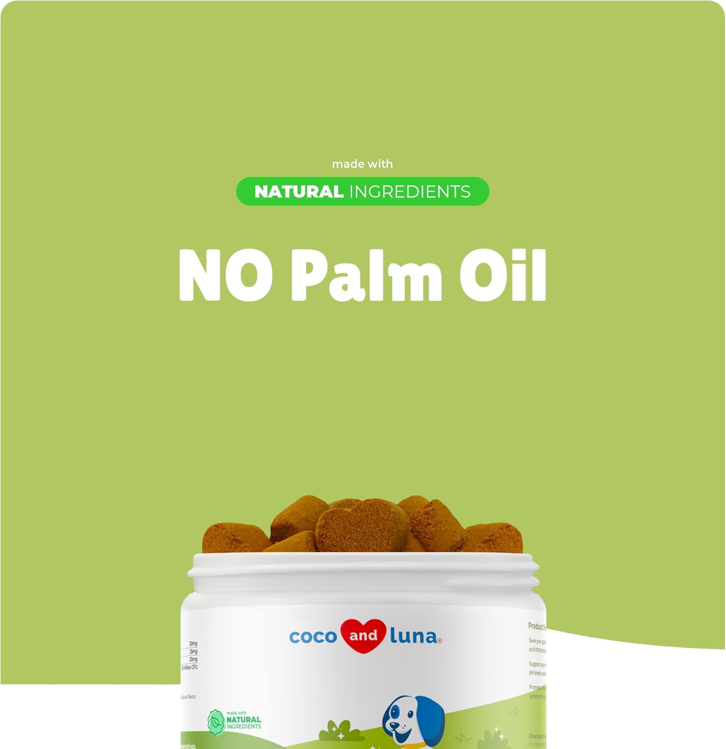 Dog Urine Neutralizer Soft Chews for Lawn - Grass Burn Spot Saver with Canine Enzymes, Probiotics, and Cranberry - Coco and Luna