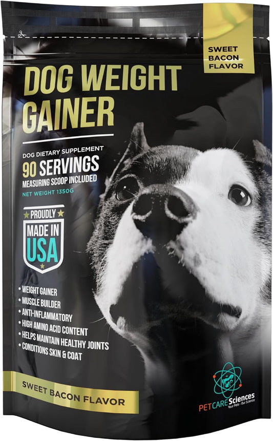 Dog Weight Gainer: High Calorie Protein Powder for Canine Muscle Building - 90 Servings of Pet Care Sciences Weight Gain Supplements