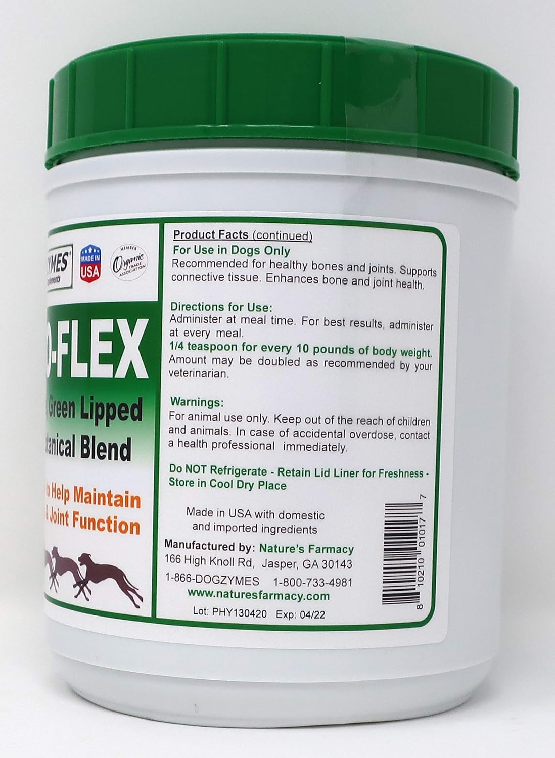 Dogzymes Phyto Flex 2 Pound - Joint Supplement with Glucosamine, Chondroitin, MSM, and Hyaluronic Acid