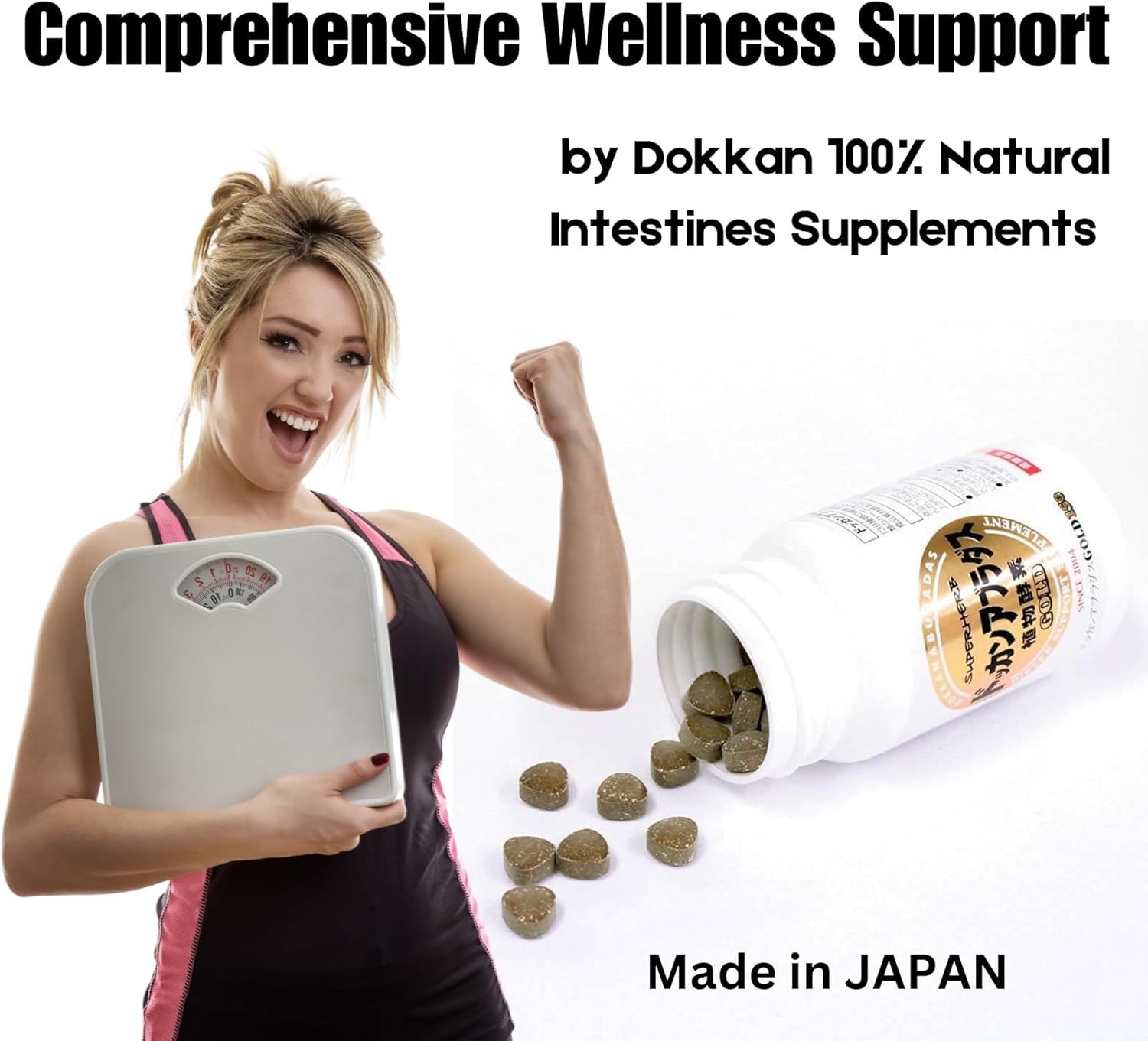 DOKKANABURADAS SuperHerb Gold150 Enzymes & Fiber Supplement for Men and Women - Made in Japan, 2.1 oz (Pack of 2)