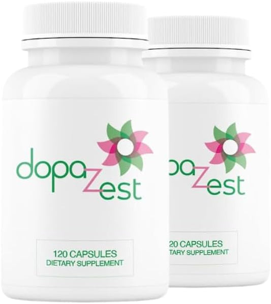 DopaZest: Mental Clarity and Brain Fog Support Supplement - 2 Pack (120 Capsules)