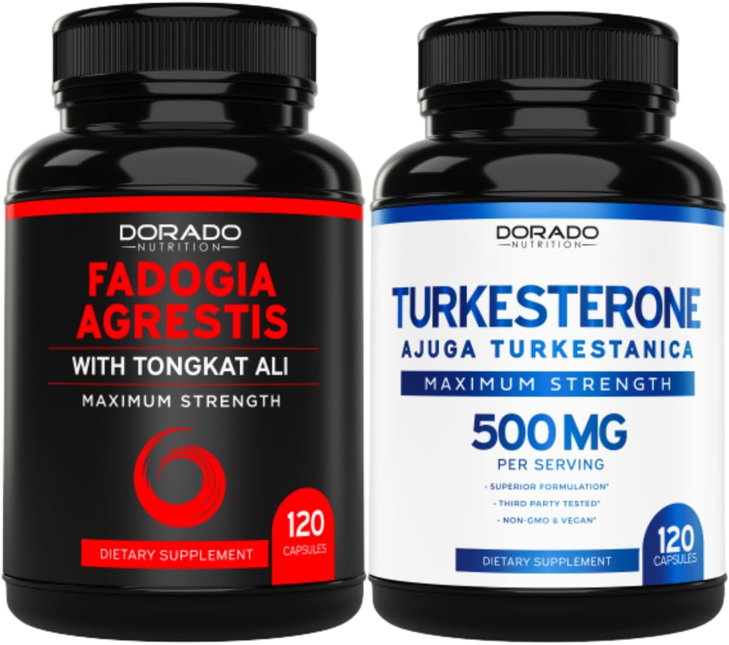 Dorado Nutrition Fadogia Agrestis and Tongkat Ali Blend with Turkesterone - 600mg, 400mg, and 500mg Per Serving