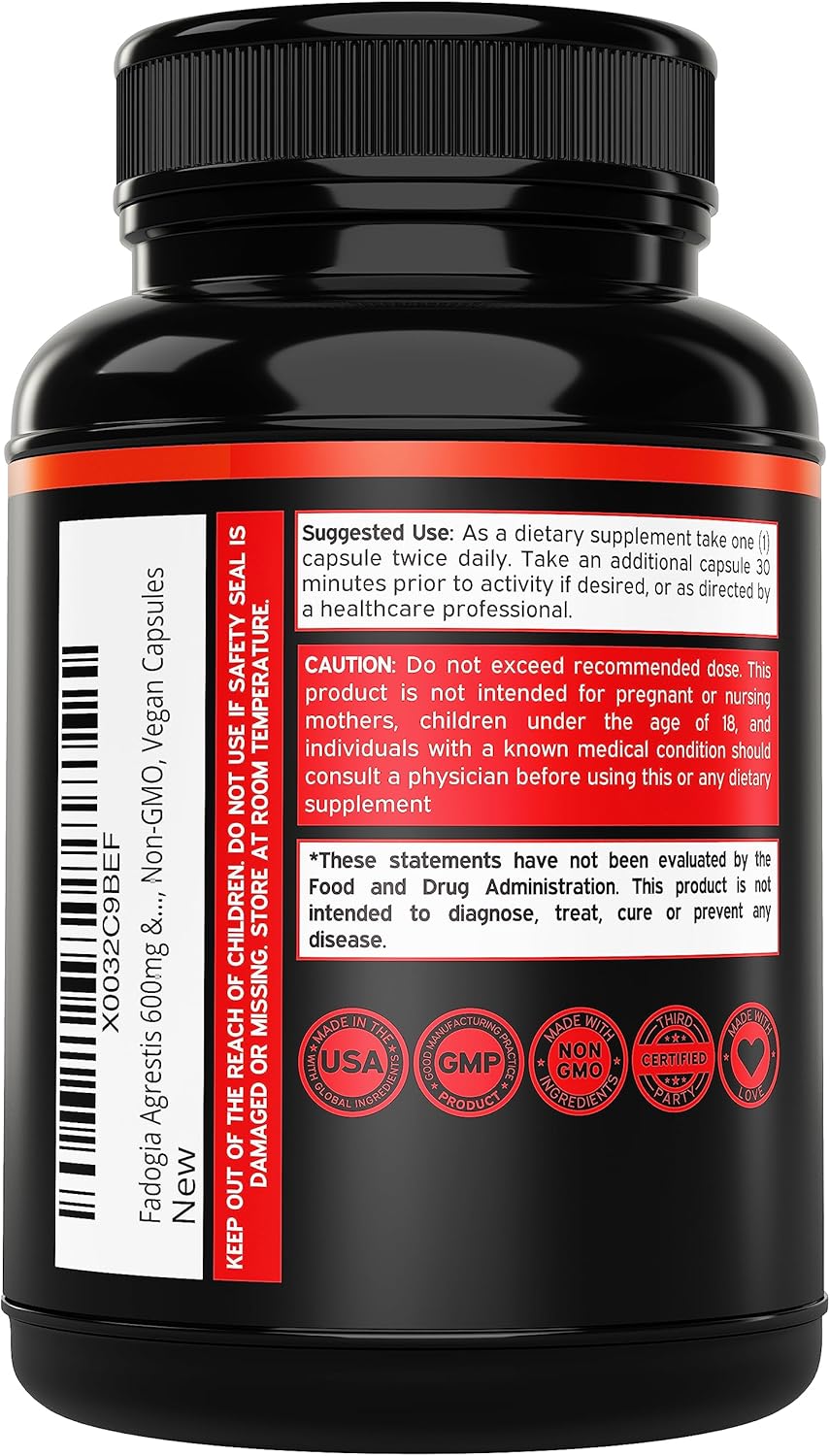 Dorado Nutrition Fadogia Agrestis and Tongkat Ali Blend with Turkesterone - 600mg, 400mg, and 500mg Per Serving