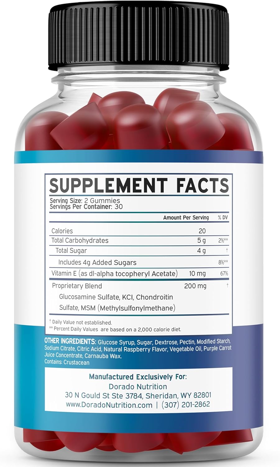 Dorado Nutrition Glucosamine Chondroitin & Mushroom Gummies Combo Pack (180 Count) - Joint Support & Immune Boost